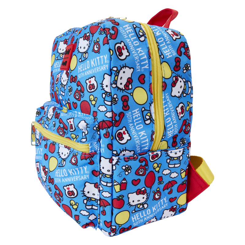 Sanrio Hello Kitty 50th Anniversary All-Over Print Nylon Square Mini Backpack