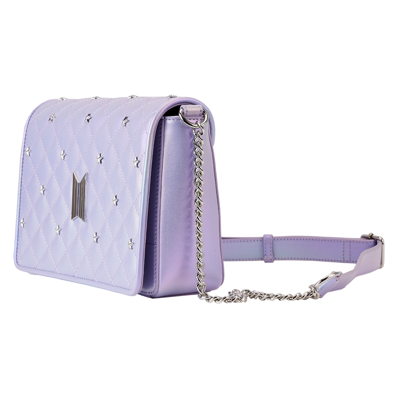 Funko Pop! By Loungefly BTS Logo Iridescent Purple Crossbody Bag