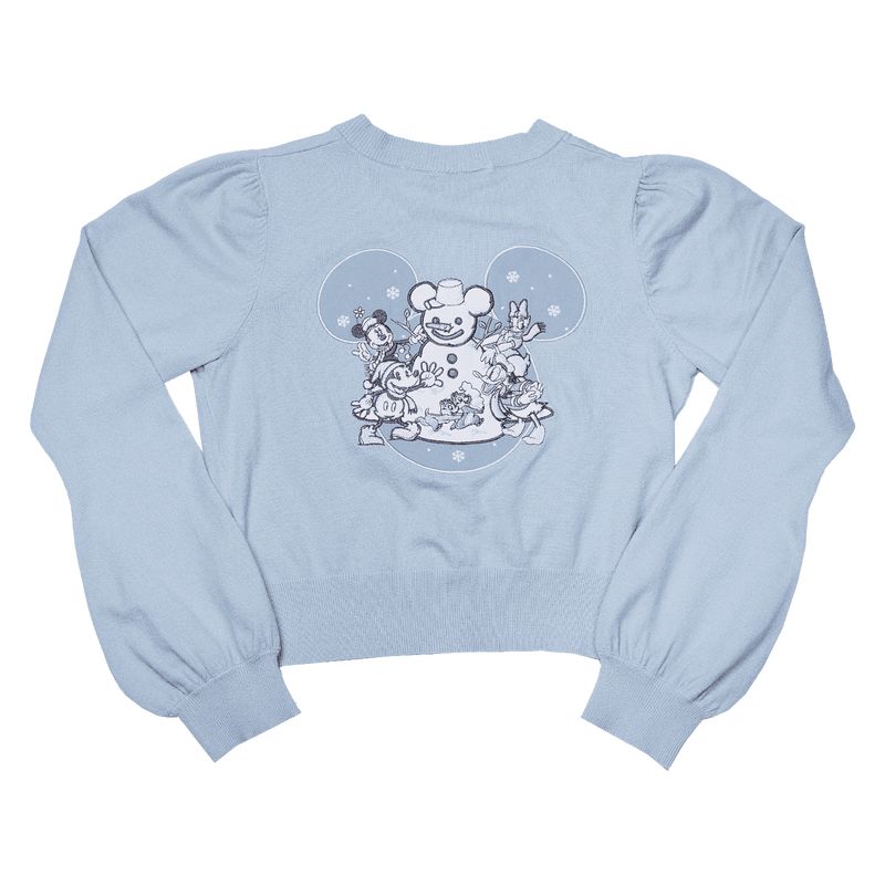 Stitch Shoppe Mickey x26 Friends Winter Snow Balloon Sleeve Cardigan