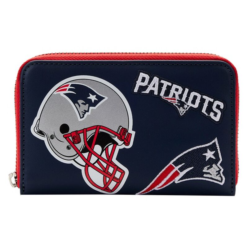 NFL New England Patriots Patches Zip Around Wallet