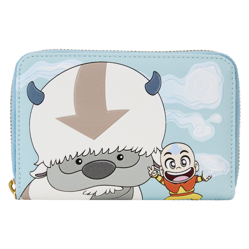 Avatar: The Last Airbender Aang, Appa, x26 Momo Zip Around Wallet