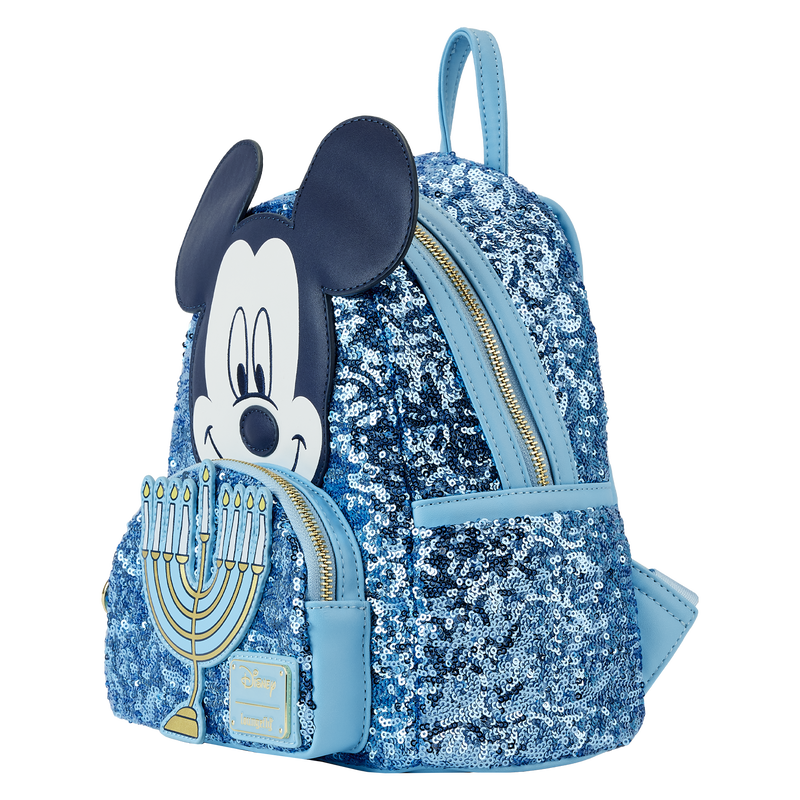 Mickey Mouse Hanukkah Sequin Glow Mini Backpack