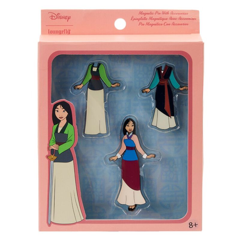 Mulan Paper Doll Magnetic Pin Set