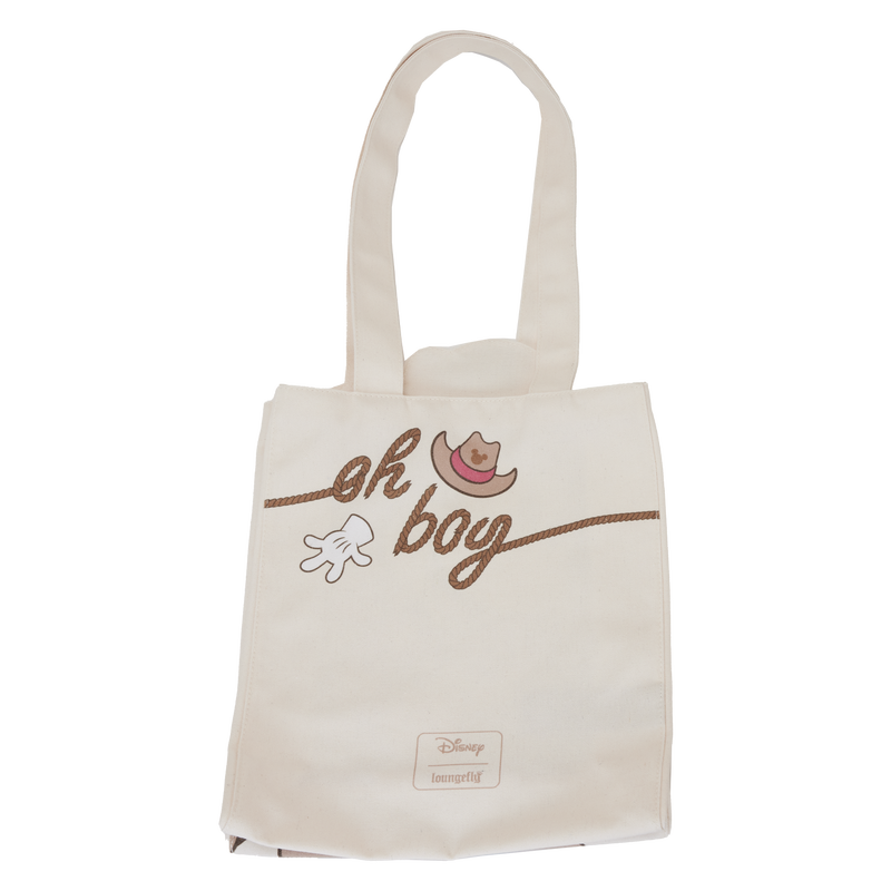 Western Mickey Mouse Canvas Tote Bag