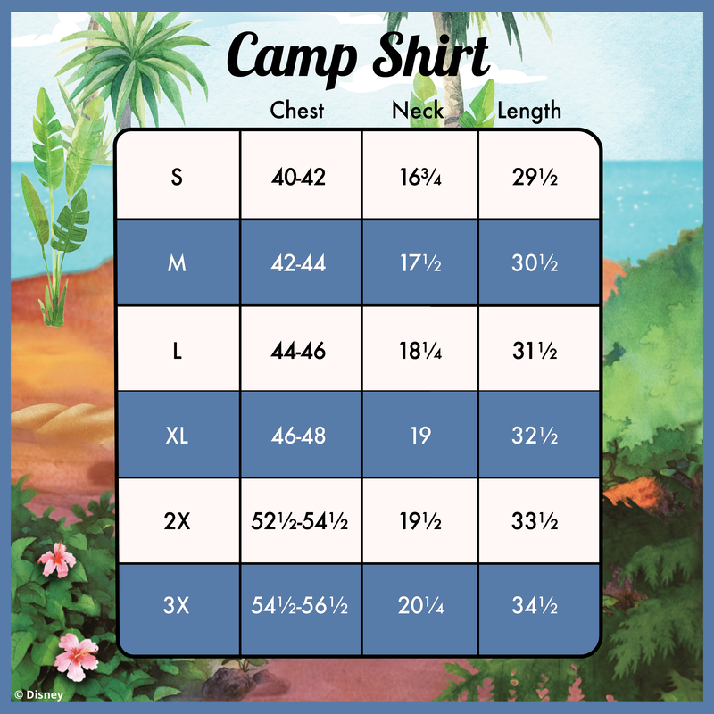 Lilo x26 Stitch Beach Scene Unisex Camp Shirt