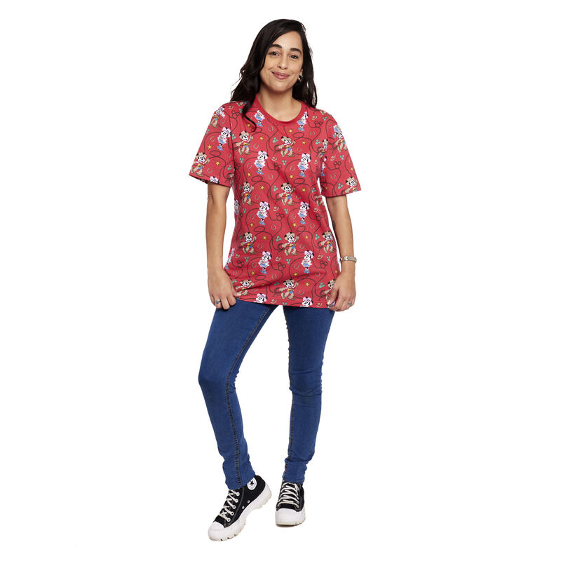 Western Mickey x26 Minnie Lasso All-Over Print Unisex Tee