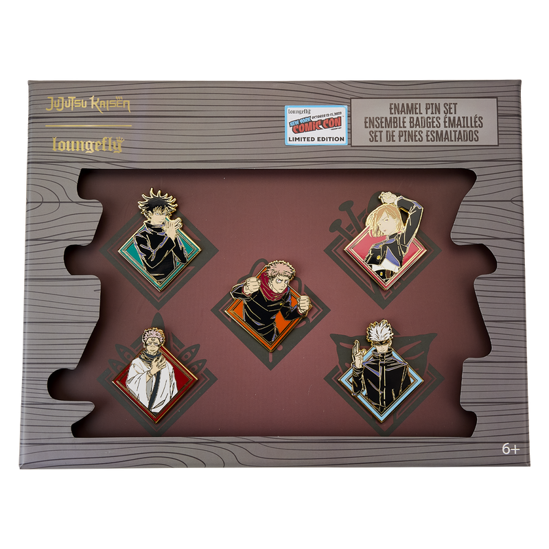 NYCC Limited Edition Jujutsu Kaisen Character 5pc Pin Set