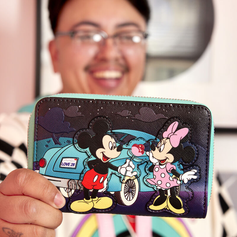Mickey x26 Minnie Date Night Drive-In Zip Around Wallet