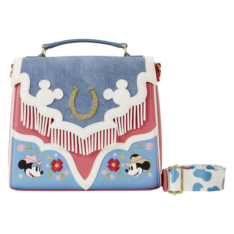Western Mickey x26 Minnie Fringe Crossbody Bag