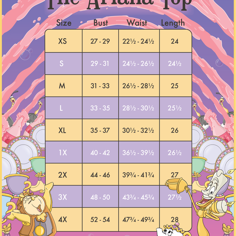 Stitch Shoppe Beauty and the Beast Enchanting Ariana Fashion Top