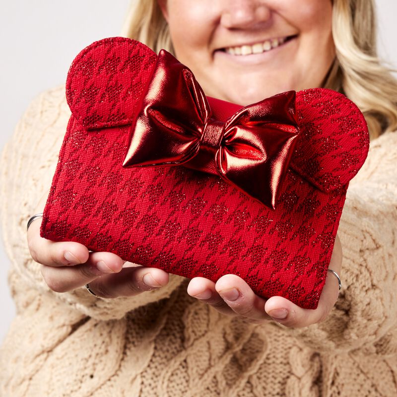 Minnie Mouse Exclusive Red Glitter Tonal Bifold Wallet