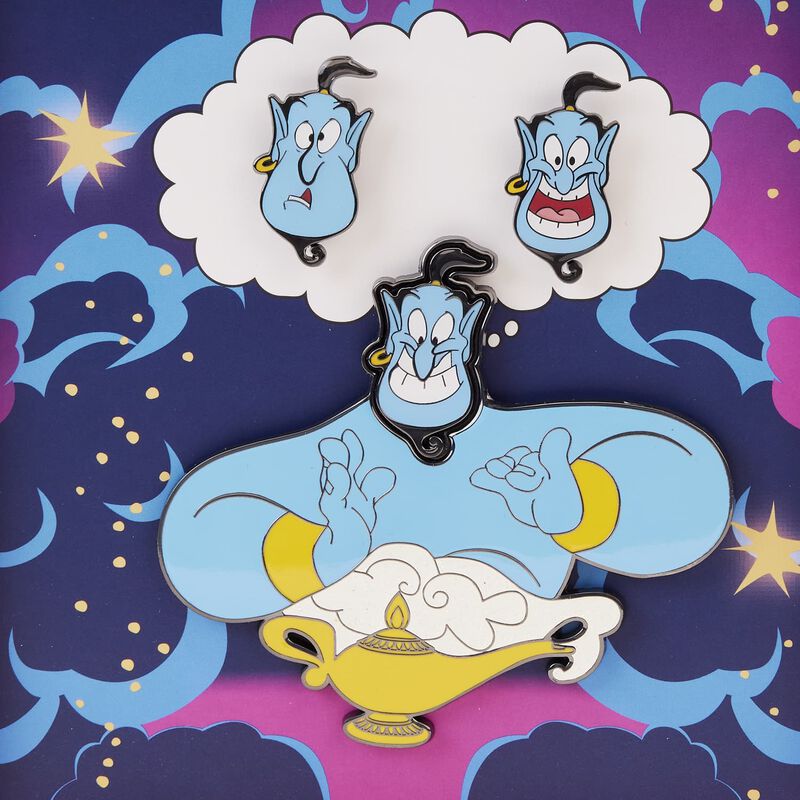 Aladdin Genie Mixed Emotions 4-Piece Pin Set