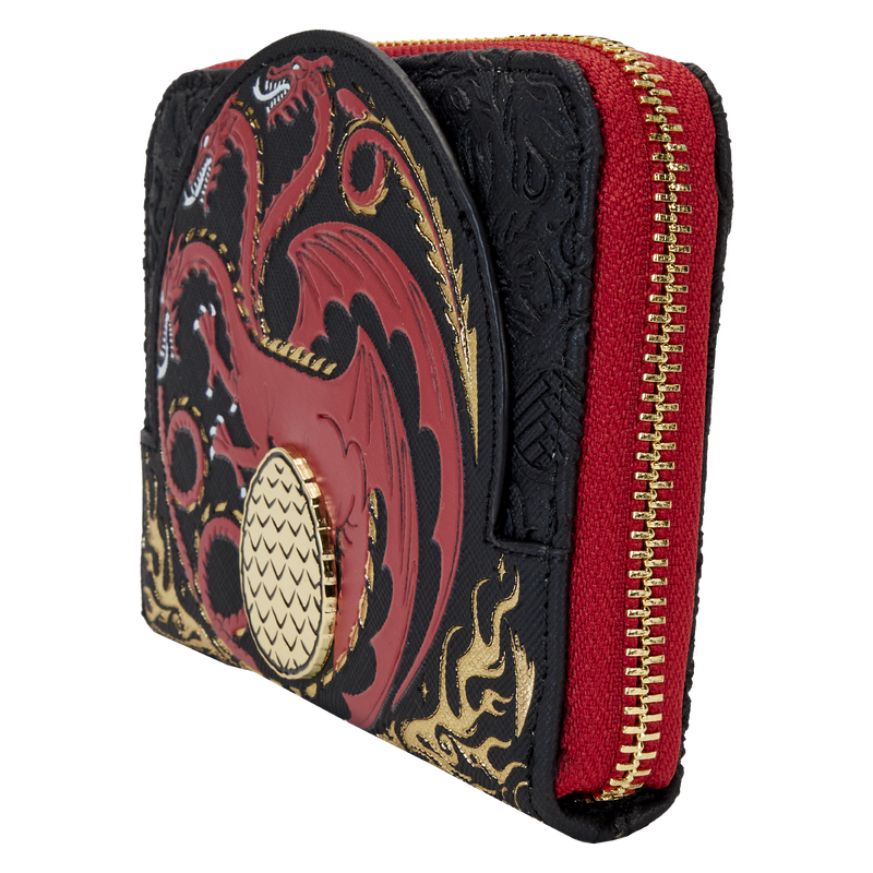 House of the Dragon All-Over Print House Targaryen Sigil Zip Around Wallet