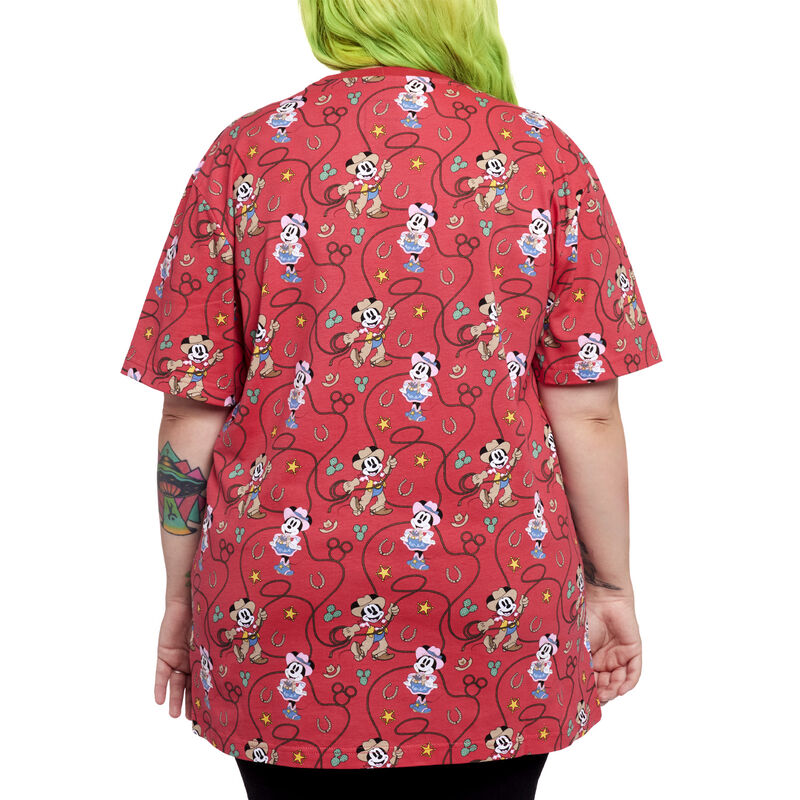 Western Mickey x26 Minnie Lasso All-Over Print Unisex Tee