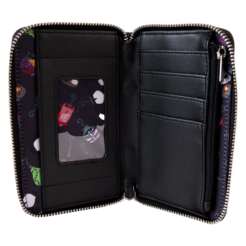 Nightmare Before Christmas Tree String Lights Glow Zip Around Wallet