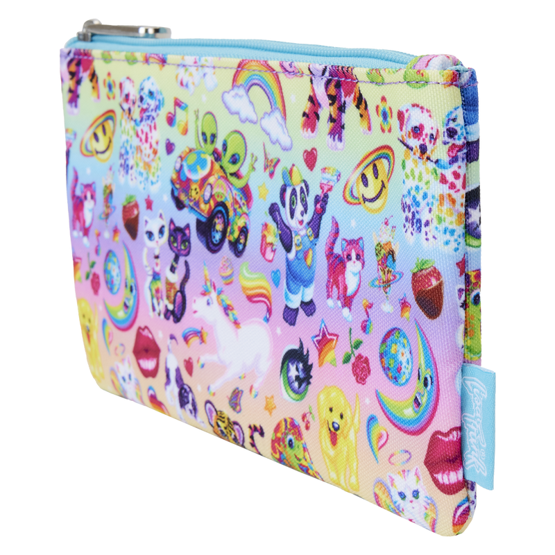 Lisa Frank Sticker All-Over Print Nylon Zipper Pouch