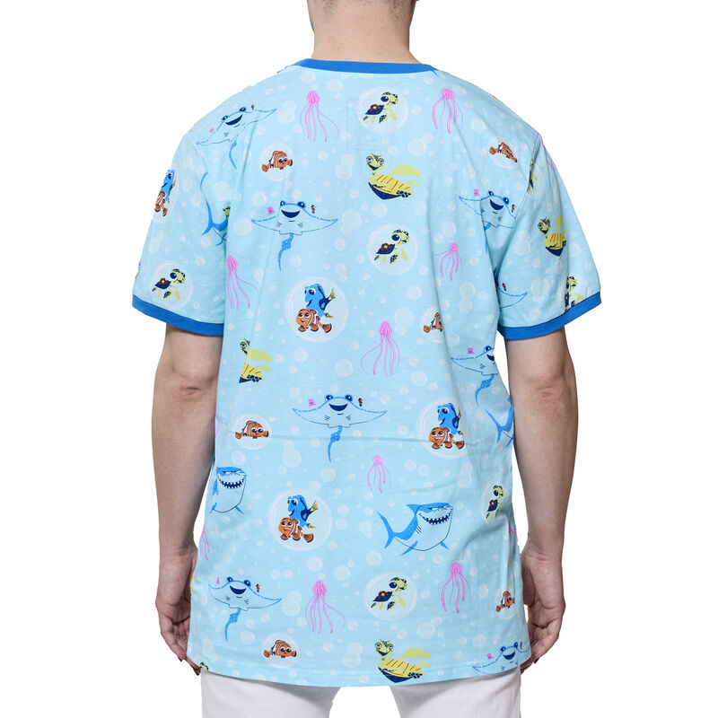 Finding Nemo 20th Anniversary Bubbles All-Over Print Unisex Ringer Tee