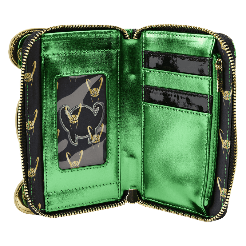 Marvel Metallic Loki Cosplay Zip Around Wallet