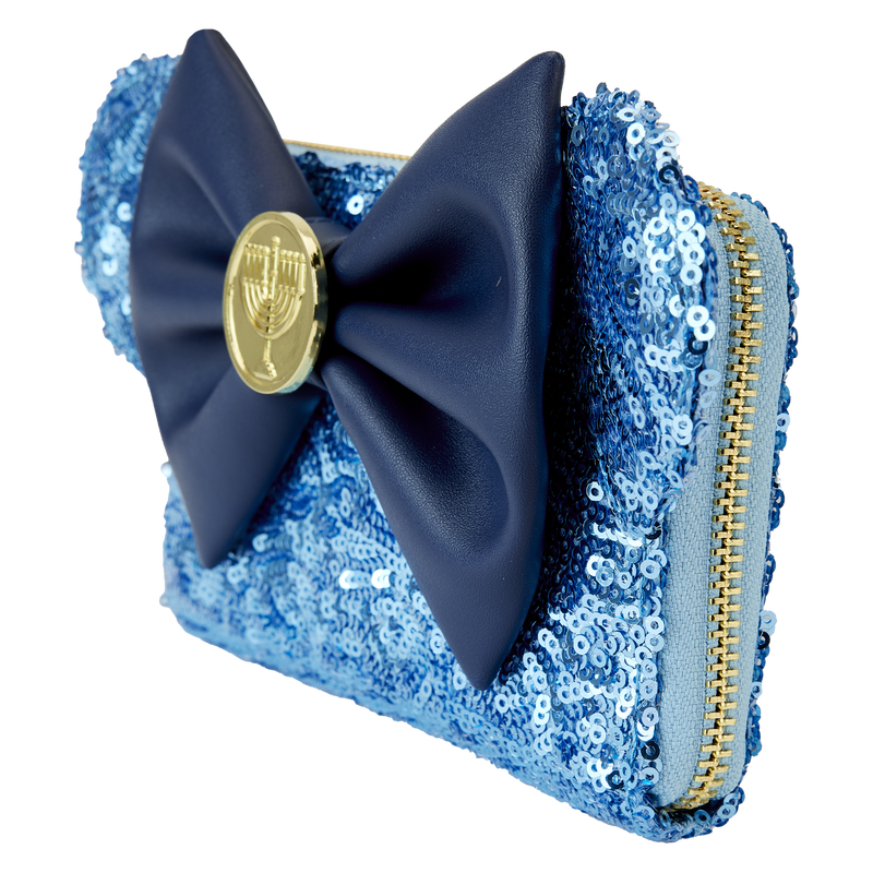 Minnie Mouse Hanukkah Sequin Zip Around Wallet