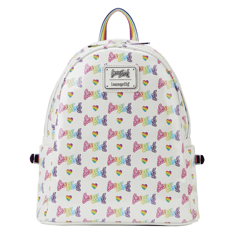 Lisa Frank Rainbow Heart Mini Backpack with Waist Bag