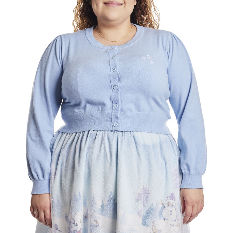 Stitch Shoppe Mickey x26 Friends Winter Snow Balloon Sleeve Cardigan