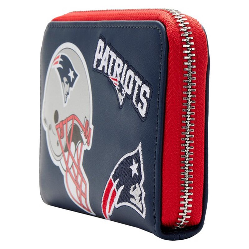 NFL New England Patriots Patches Zip Around Wallet