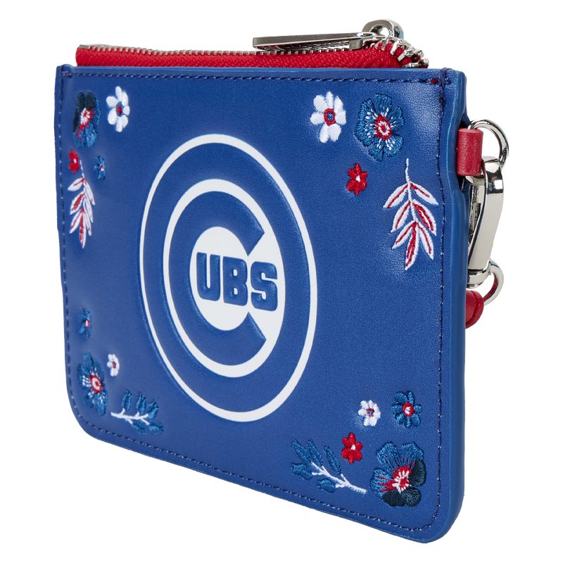 MLB Chicago Cubs Floral Card Holder Wristlet Clutch