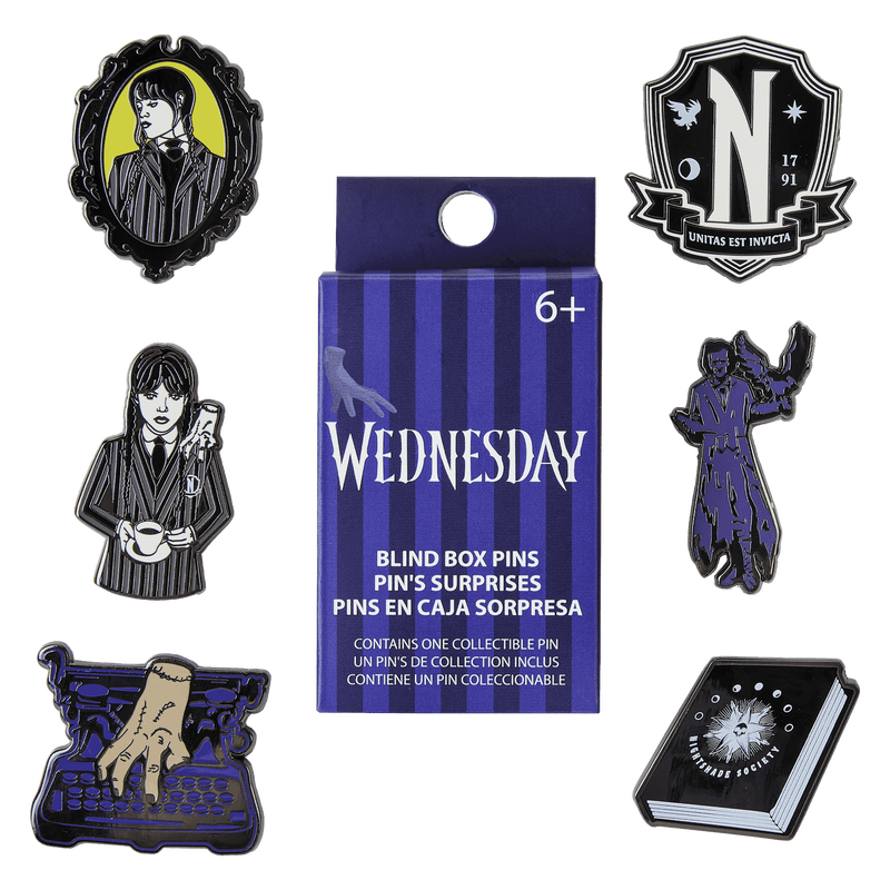 Wednesday Addams Nevermore Mystery Box Pin