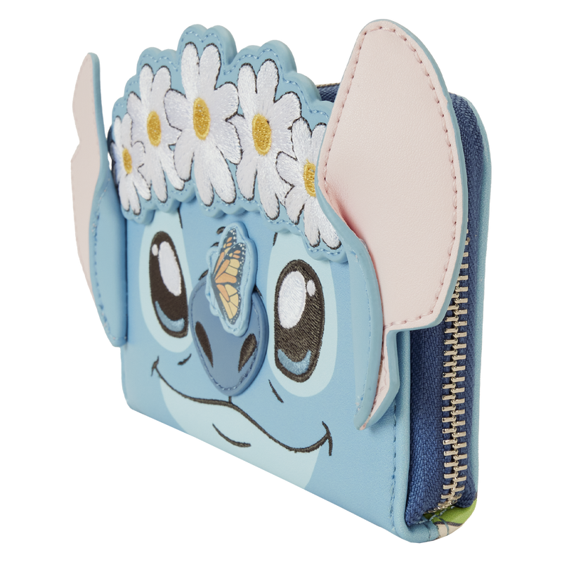 Stitch Springtime Daisy Cosplay Zip Around Wallet
