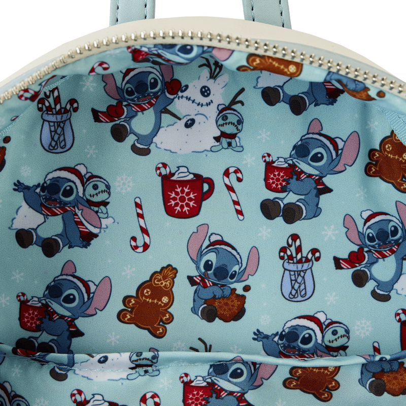 Stitch Holiday Snow Angel Glitter Mini Backpack