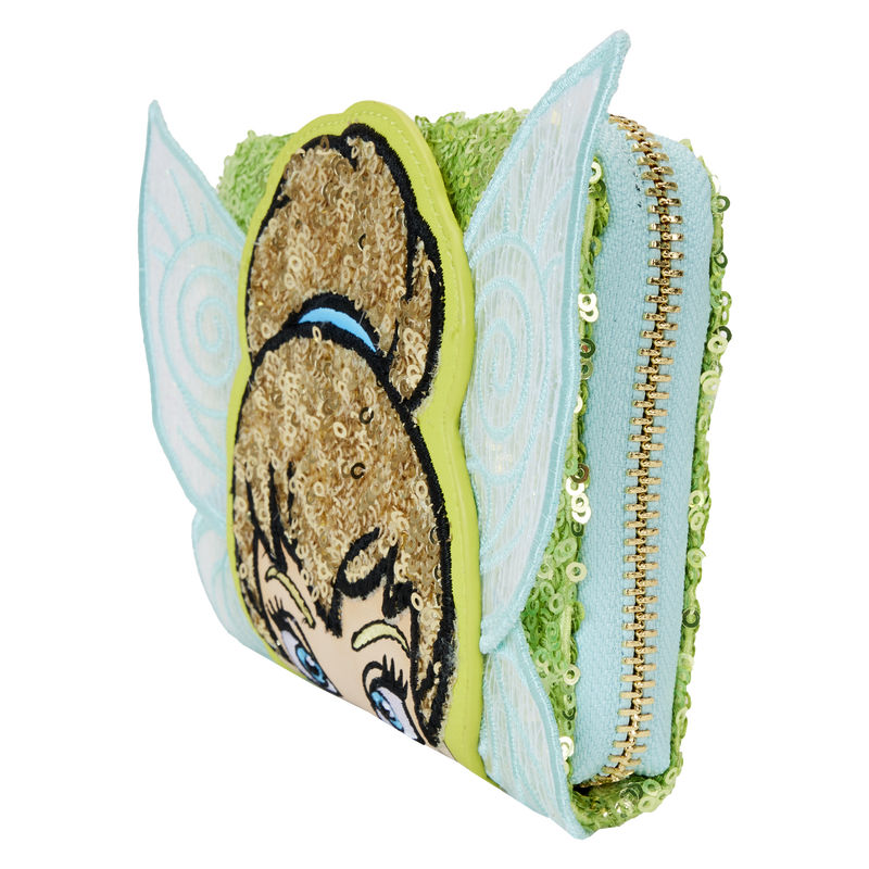 Peter Pan Tinker Bell Exclusive Sequin Cosplay Zip Around Wallet