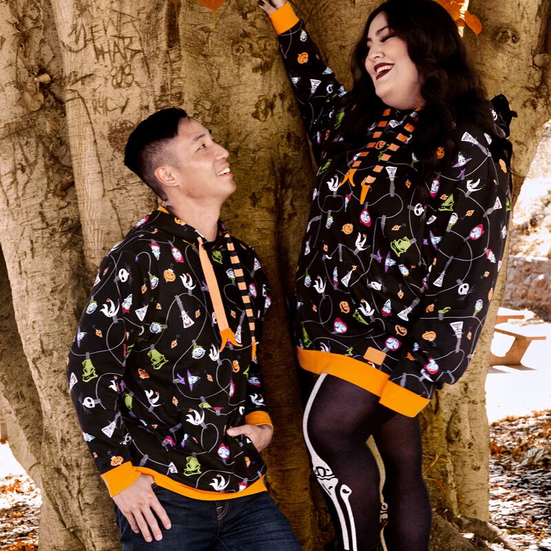 Nightmare Before Christmas Tree String Lights Unisex Hoodie