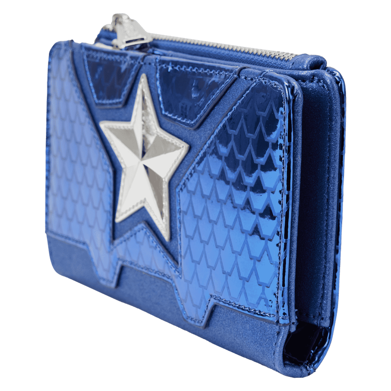 Marvel Metallic Captain America Cosplay Flap Wallet