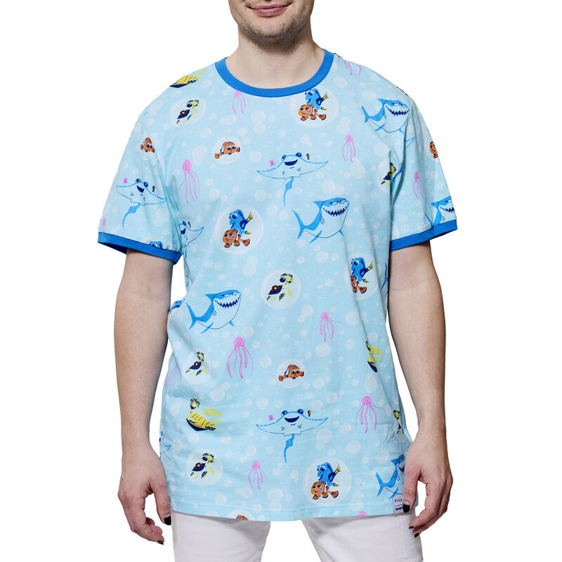 Finding Nemo 20th Anniversary Bubbles All-Over Print Unisex Ringer Tee