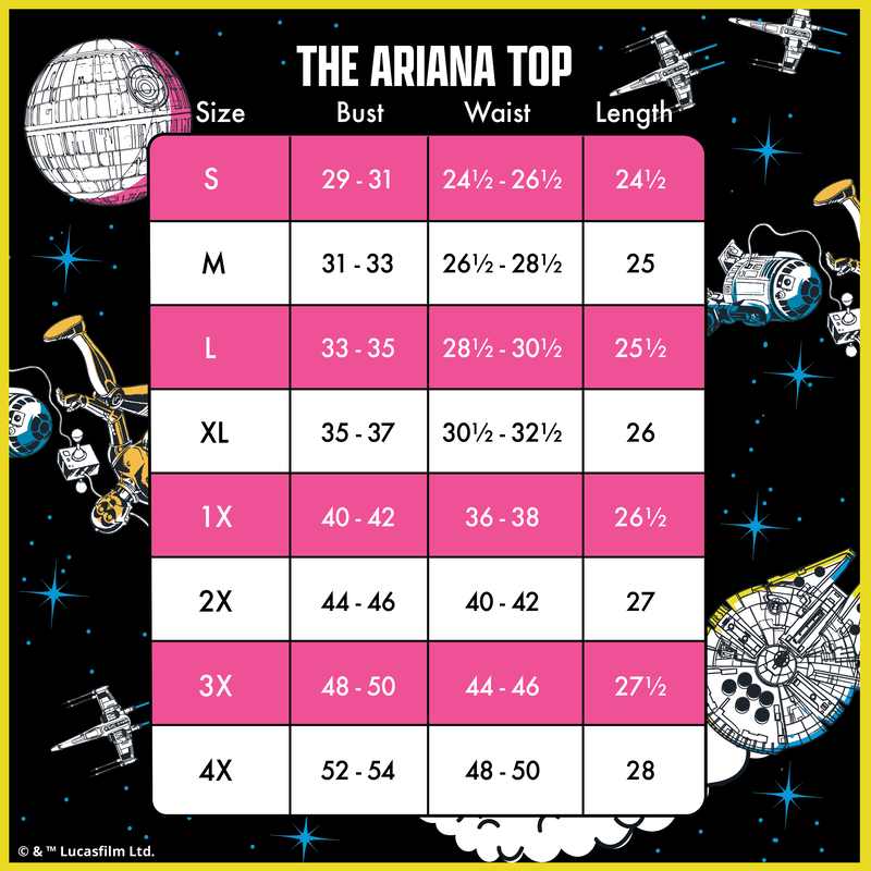 Stitch Shoppe Star Wars™ Space Logo Ariana Top