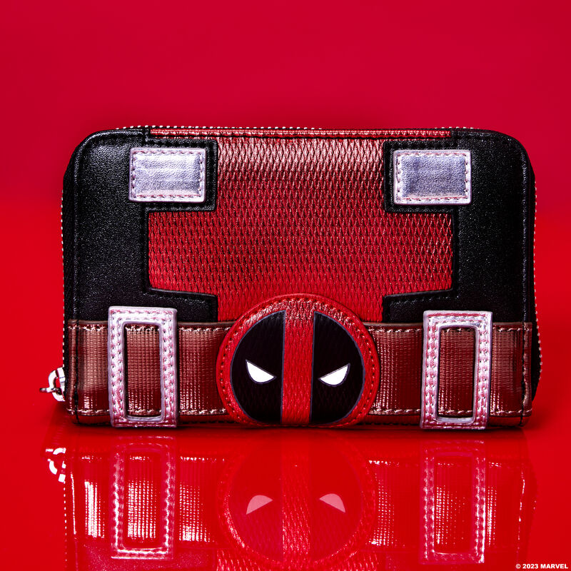 Marvel Metallic Deadpool Cosplay Zip Around Wallet