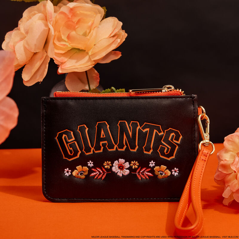 MLB San Francisco Giants Floral Card Holder Wristlet Clutch