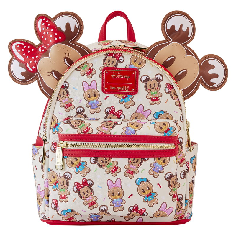 Mickey x26 Friends Gingerbread Cookie All-Over Print Mini Backpack With Ear Headband