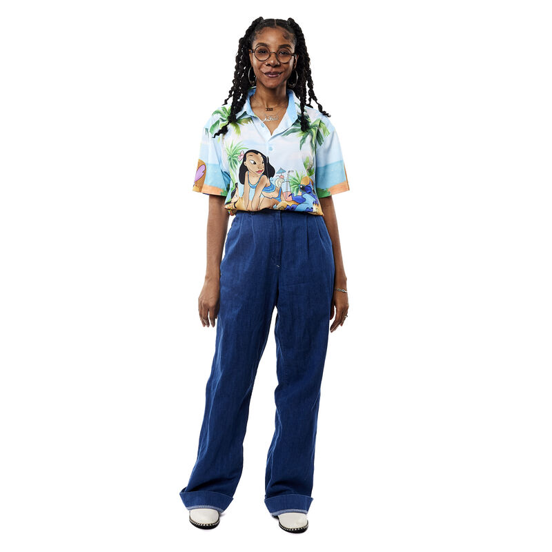 Lilo x26 Stitch Beach Scene Unisex Camp Shirt