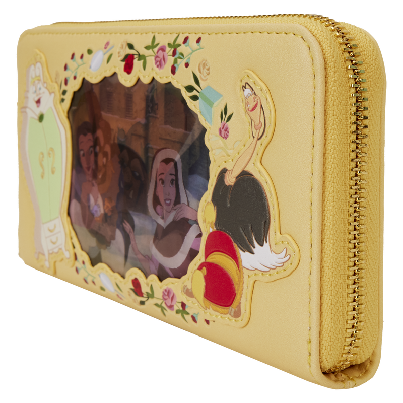Beauty and the Beast Princess Series Lenticular Zip Around Wristlet Wallet