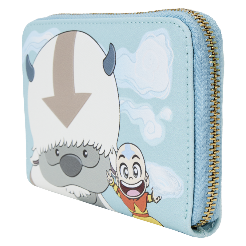 Avatar: The Last Airbender Aang, Appa, x26 Momo Zip Around Wallet