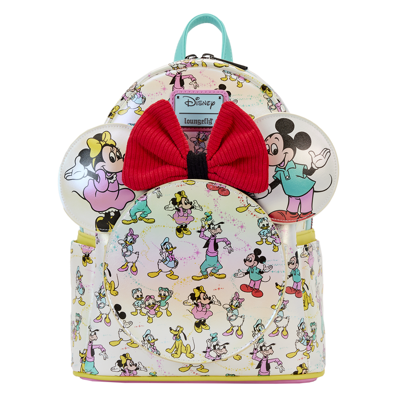 Disney100 Mickey x26 Friends Classic All-Over Print Iridescent Mini Backpack With Ear Headband