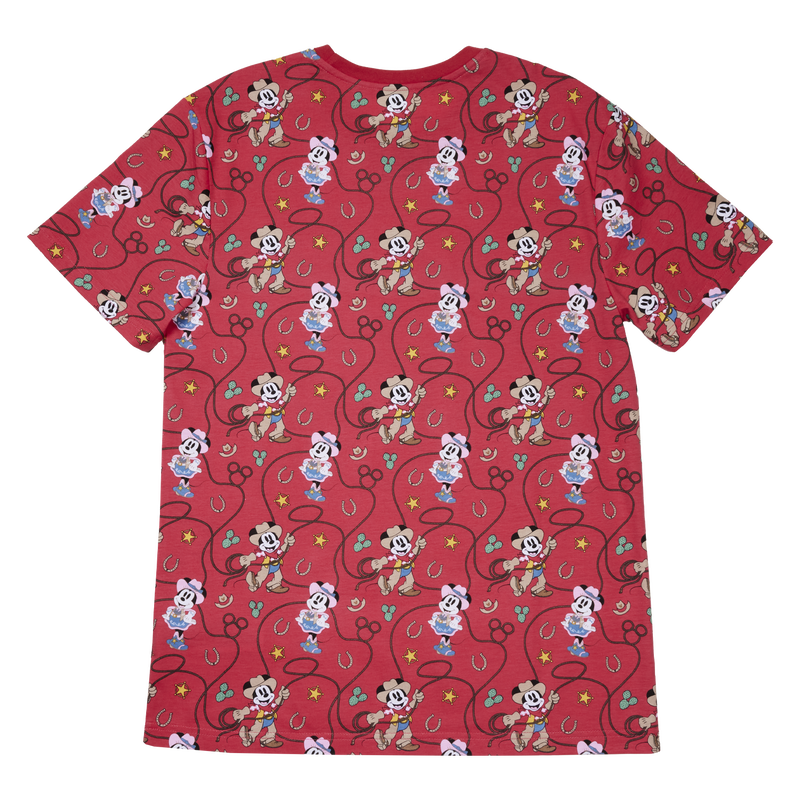 Western Mickey x26 Minnie Lasso All-Over Print Unisex Tee