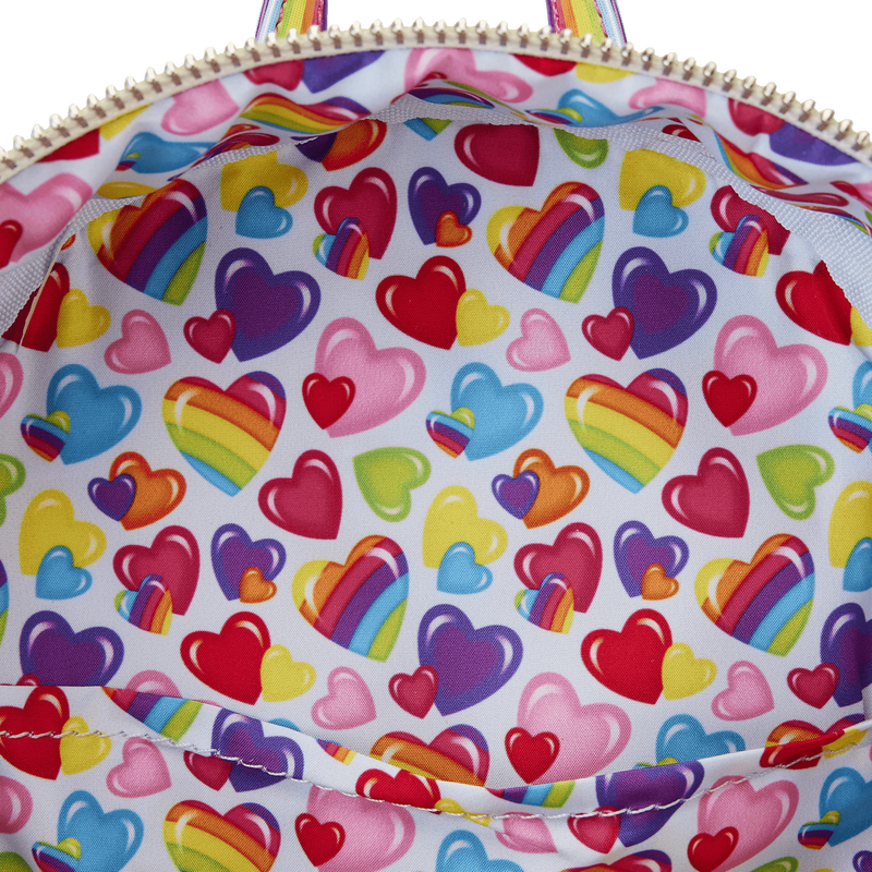 Lisa Frank Rainbow Heart Mini Backpack with Waist Bag
