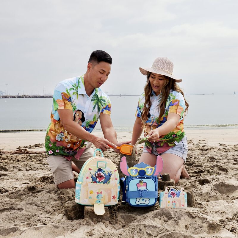 Lilo x26 Stitch Beach Scene Unisex Camp Shirt