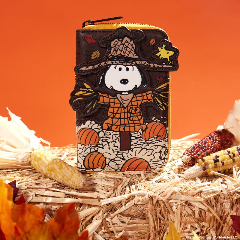 Peanuts Snoopy Scarecrow Cosplay Zip Around Wallet