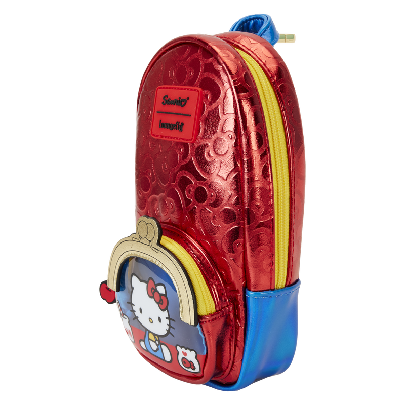 Sanrio Hello Kitty 50th Anniversary Coin Bag Metallic Stationery Mini Backpack Pencil Case