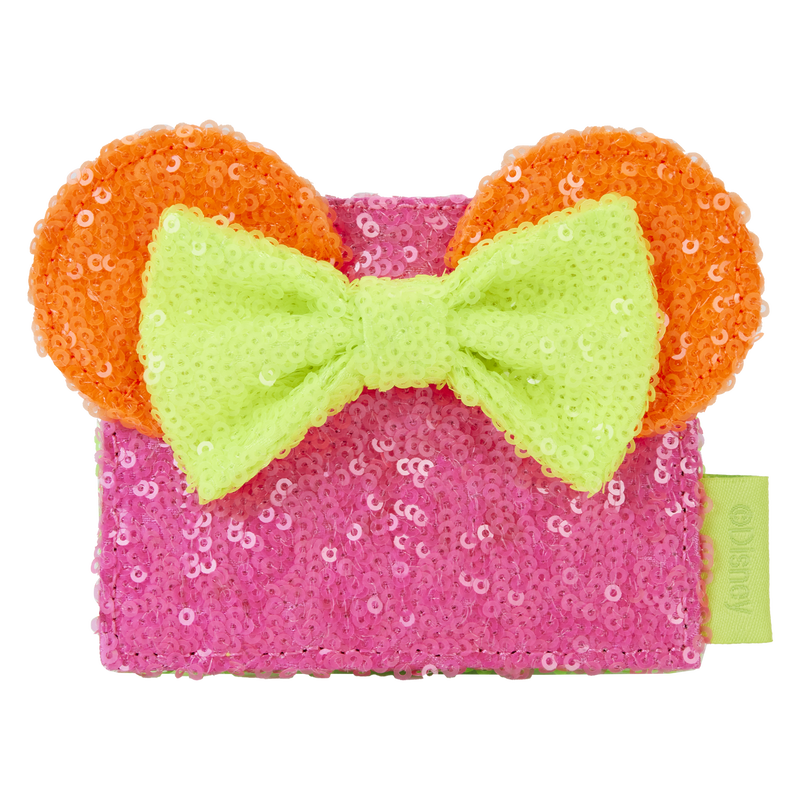 Minnie Mouse Exclusive Color Block Neon Sequin Card Holder