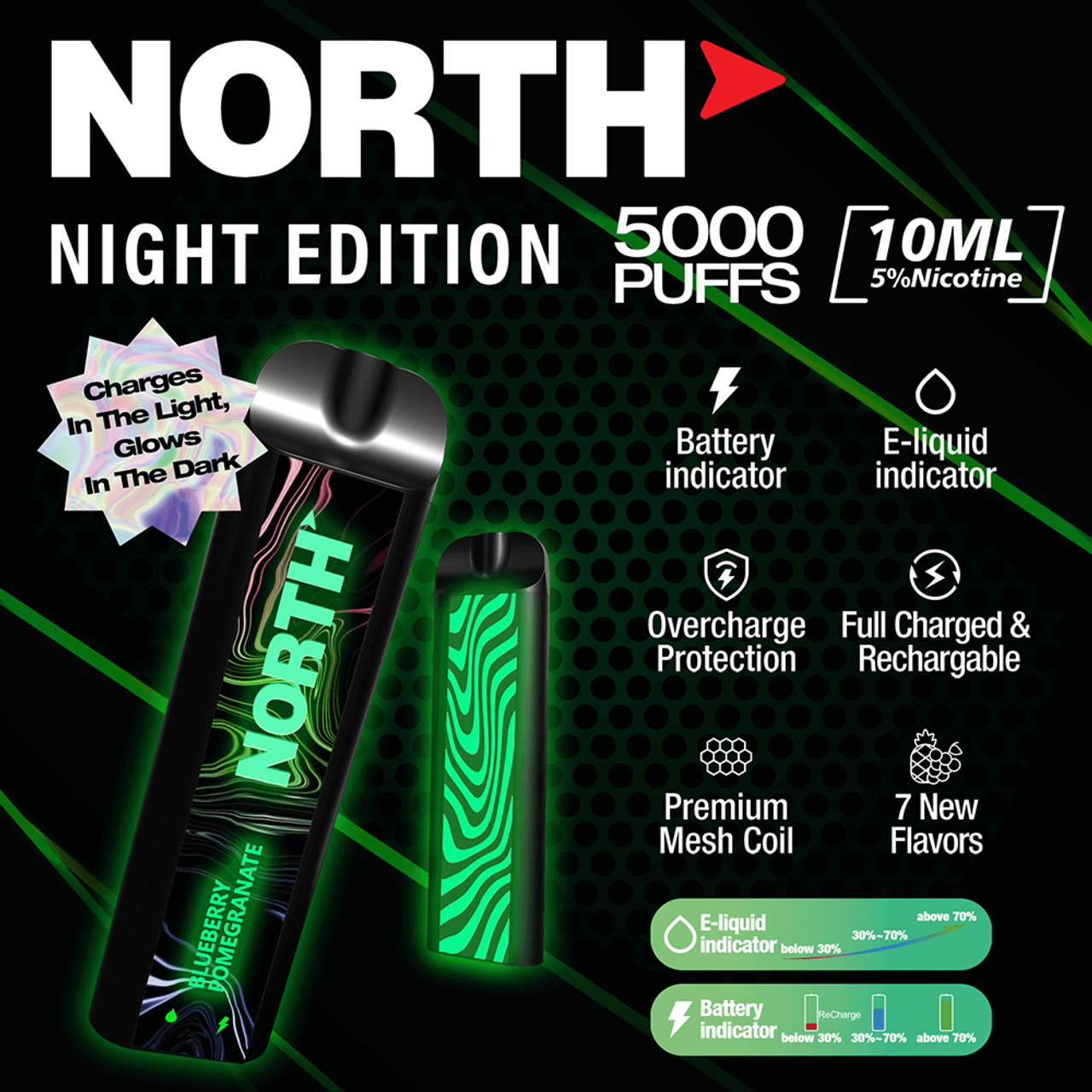 North Vape 5000 Night Edition Disposable