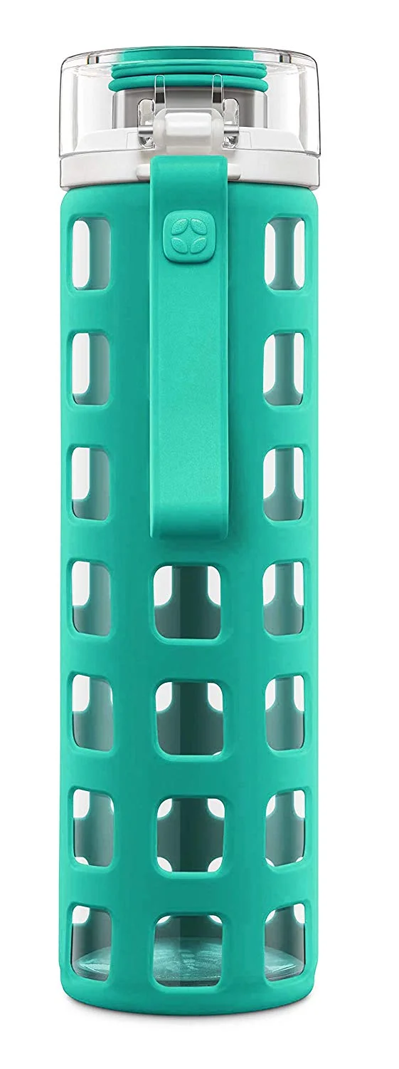 Ello Syndicate Glass Water Bottle, 20-Ounce, Mint